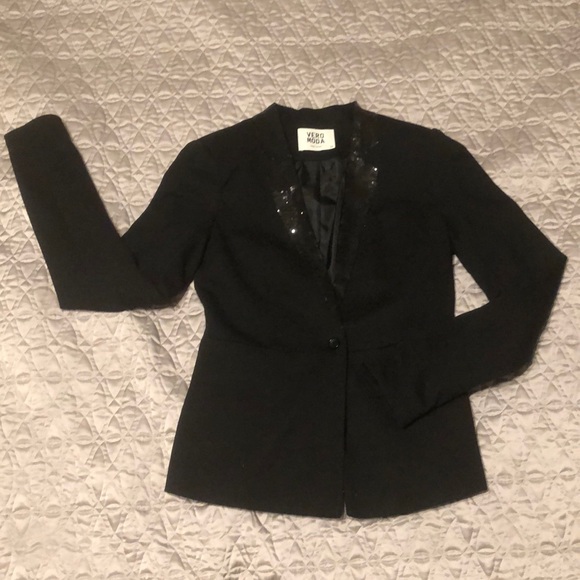Black blazer with sequin lapel - Picture 4 of 4